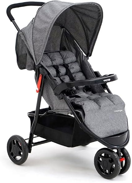 Carrinho de Passeio Bebê Delta Cinza Voyage