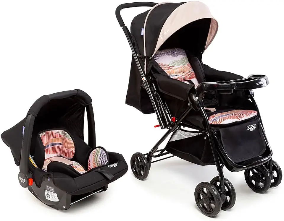 Travel System Cosco Kids, Reverse Duo, 0 a 15kg, Bege Onda