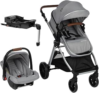 Travel System Infanti, Romanzo Trio, com Isofix, Cinza
