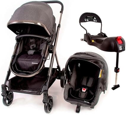 Travel System Safety 1st, Discover Trio, com Isofix, 0 a 15kg, Grey Chrome
