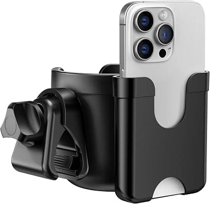 Guiseapue Suporte de Copo para Carrinho com Porta-Celular