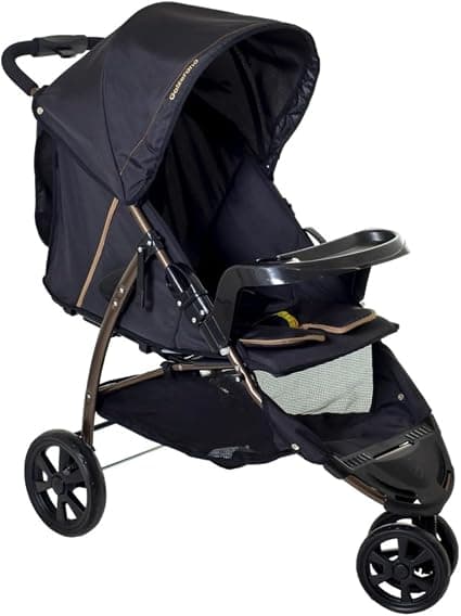 Carrinho de Bebê Passeio Reclinável Berço 3 Rodas