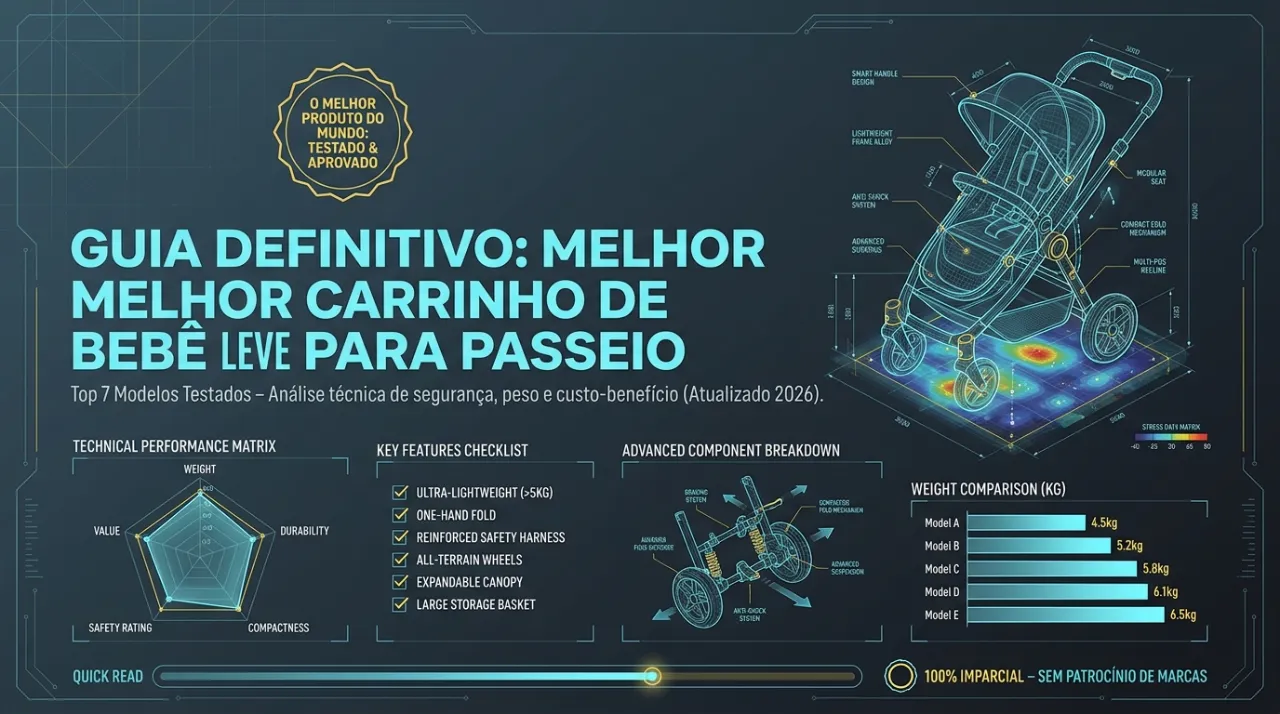 Melhor Carrinho de Bebê Leve para Passeio: Top 7 Modelos Testados - Slide 1